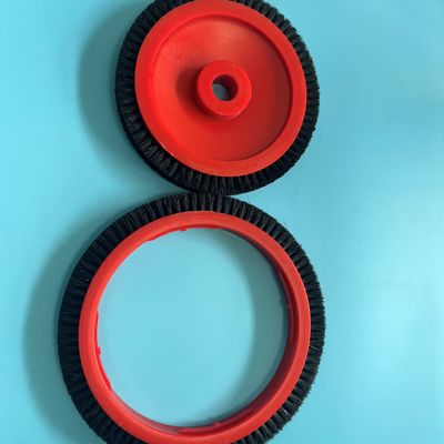 kaufen Maschinen-Teile Monforts Stenter groß und kleine rote Bürsten-Rad-schwarzes Haar-Standardgröße online manufacture