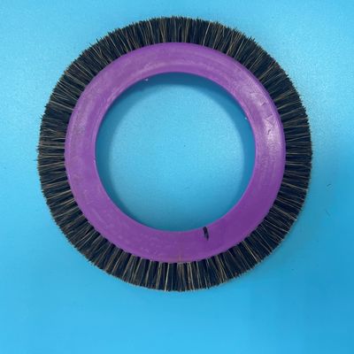 kaufen Maschinen-Teil-kleine Bürsten-Rad-Purpur-Plastikkörper-schwarzes Nylonhaar Bruckner Stenter online manufacture