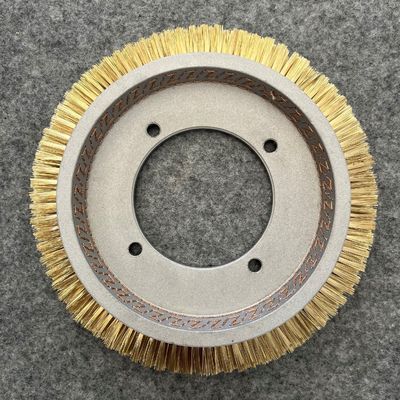 kaufen 774 Typ Bürstenrad Stenter Maschinenteile Innenlänge 100 mm Ss Drahthaar Kupferbeschichtung online manufacture