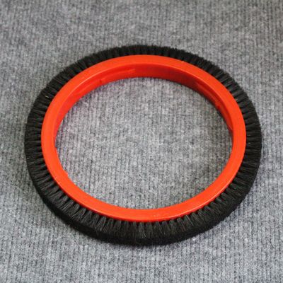 kaufen Monforts Stenter Maschine Teile Rot Kunststoff Körper Bürste Rad Schwarz Bristle Schweinehaar 220mm Außen Dia online manufacture