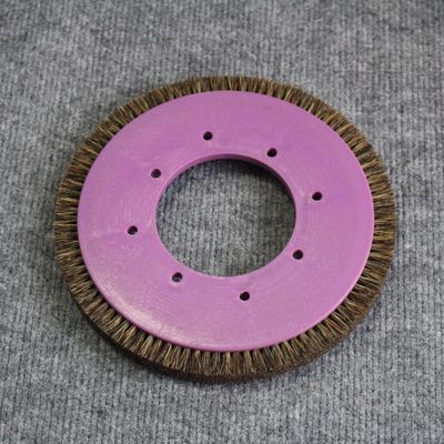 kaufen Stenter-Maschinen-Teile für den Einzelhandel Bürstenrad Lila Kunststoffkörper gemischt Bristel Schweinehaar 8 Löcher online manufacture