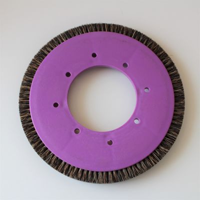 kaufen Stenter-Maschine Teile Veredelungsmaschine Bürstenrad gemischt Bristle Schweinehaar Kunststoffkörper 8 Löcher kundenspezifischer Typ online manufacture