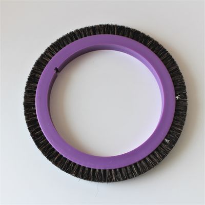 kaufen Stenter-Maschine Teile Stentex-Finixiermaschine Bürstenrad 122mm Dia Schwarz Schweinehaar Lila Kunststoffkörper online manufacture