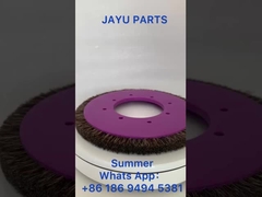 Stenter-Maschinen-Teile für den Einzelhandel Bürstenrad Lila Kunststoffkörper gemischt Bristel Schweinehaar 8 Löcher